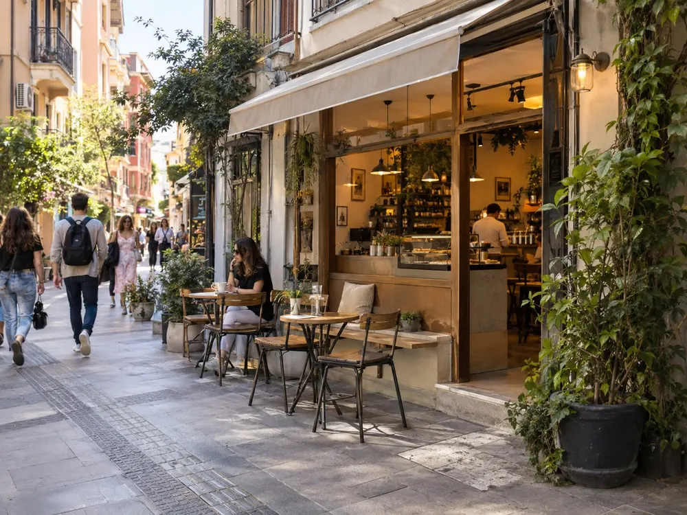 ALSANCAK GÜL SOKAK'TA KAFE RESTORAN