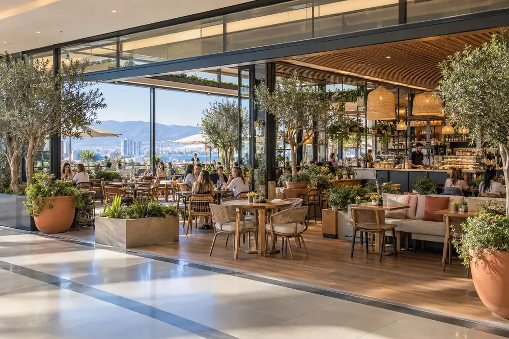 ÇİĞLİ KİPA AVM'DE BAHÇELİ KAFE