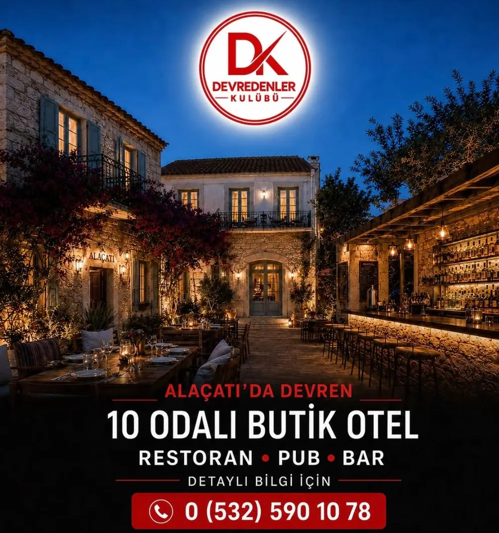 ALAÇATI ÇARŞININ MERKEZİNDE BAR& RESTORAN & OTEL