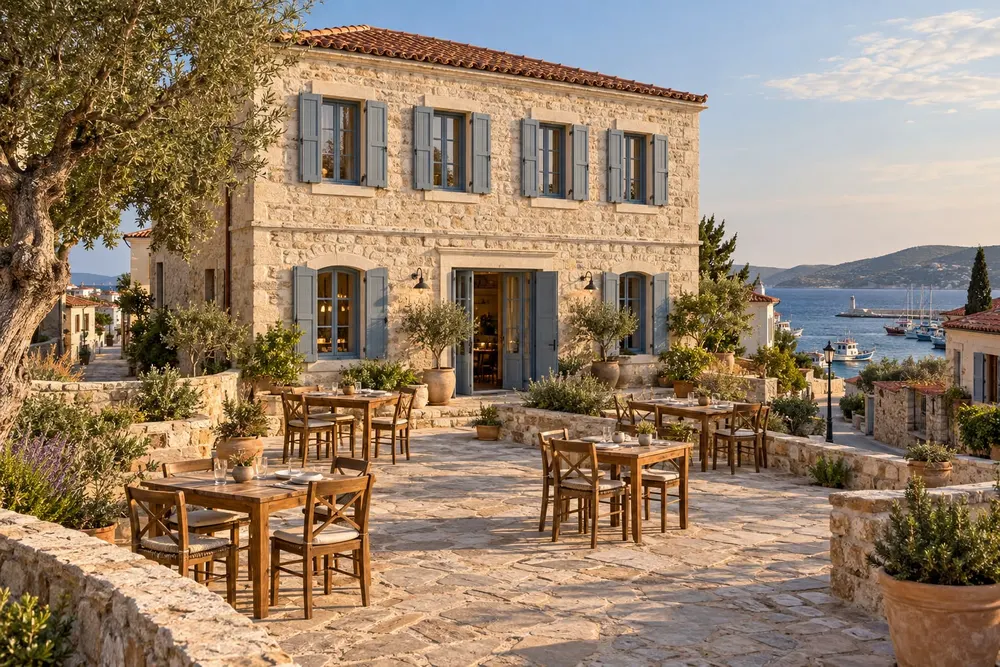 URLA SAHİLDE TAŞ BİNA OTEL VE RESTORAN ALANI